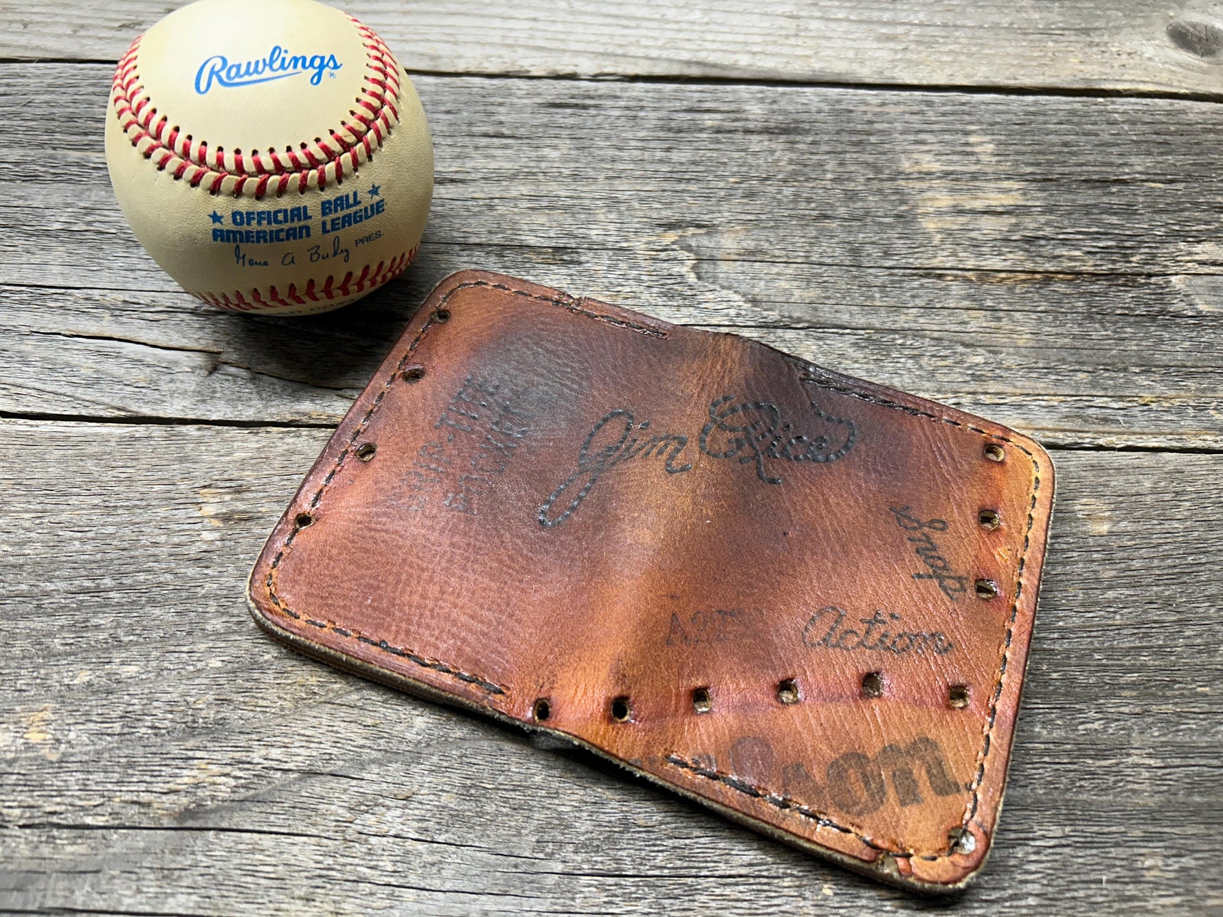 Vintage Wilson Jim Rice Baseball Glove Wallet!