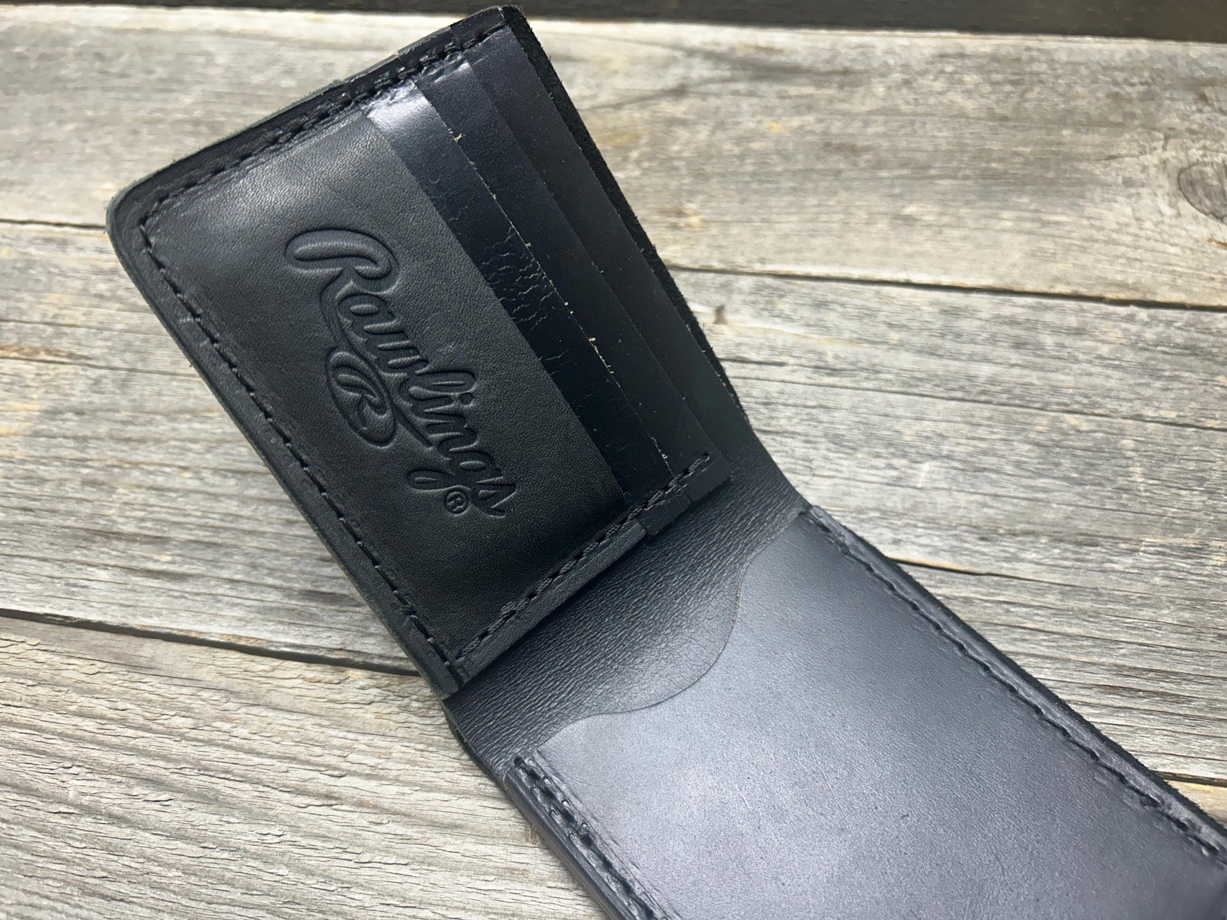 Rawlings Heart Of The Hide Horween Bifold Baseball Glove Wallet!! Black Leather!