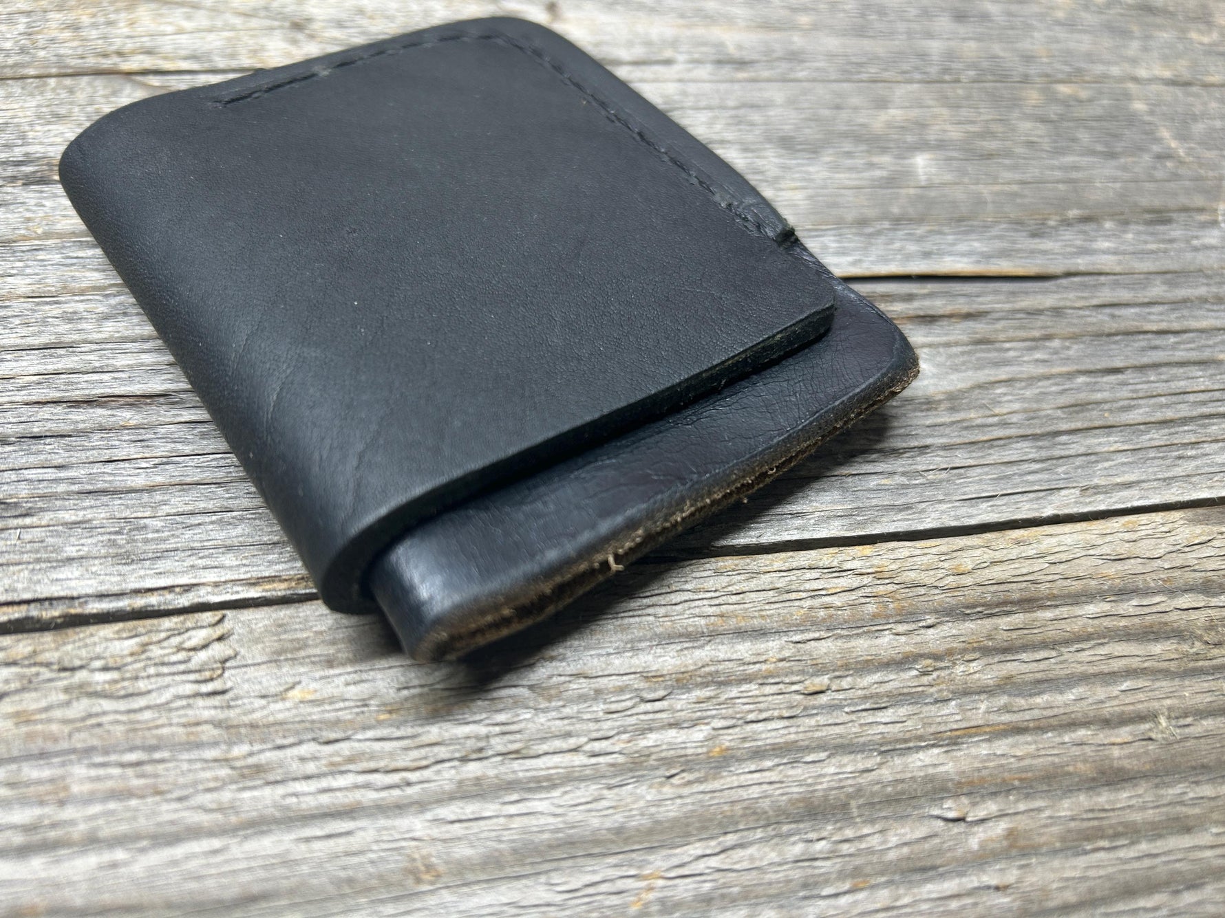 New Style! Black Rawlings Heart of the Hide Horween Top Loading Baseball Glove Wallet with Hidden 3rd Pocket!!