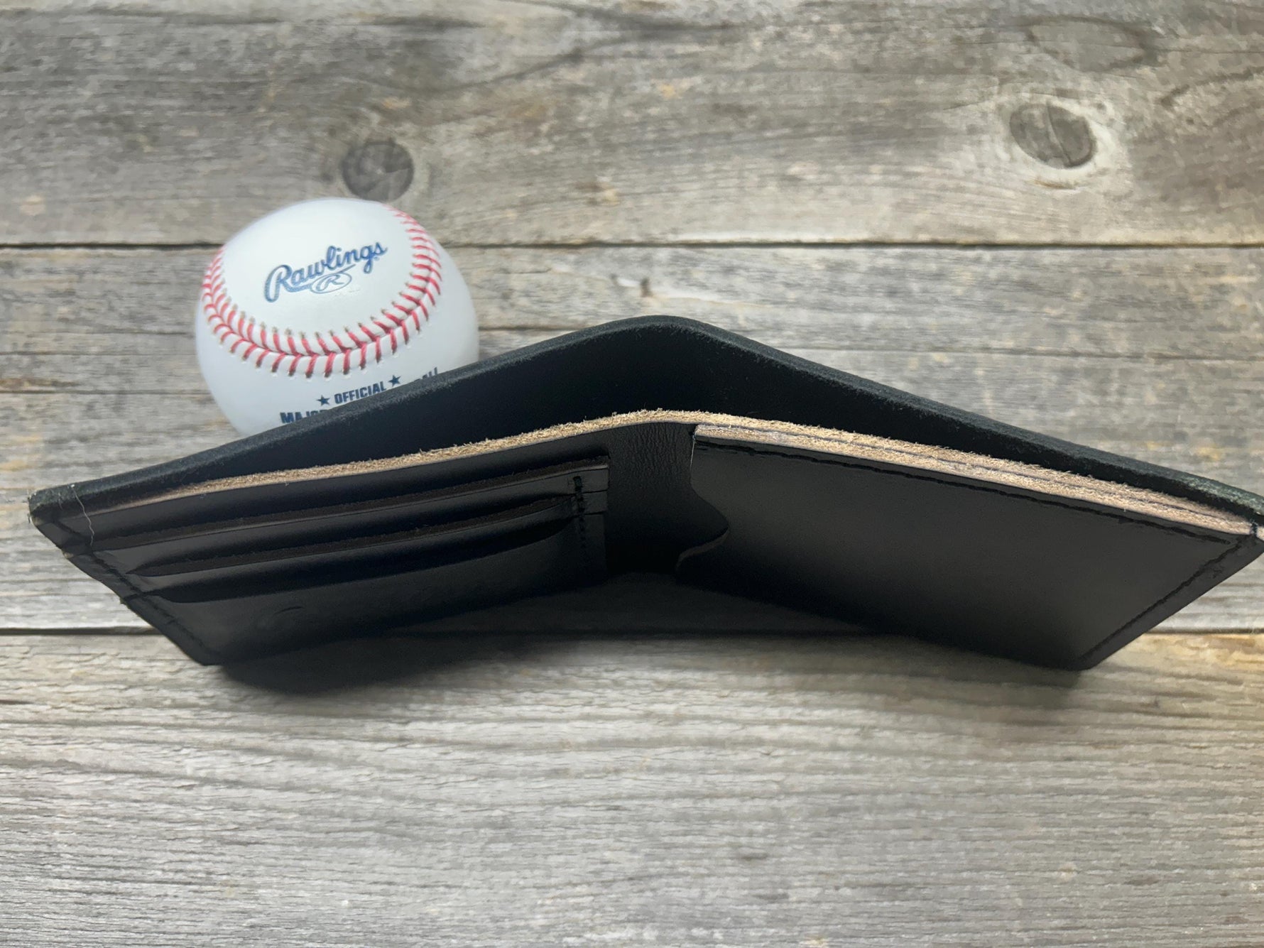 Rawlings Heart Of The Hide Horween Bifold Baseball Glove Wallet!! Black Leather!