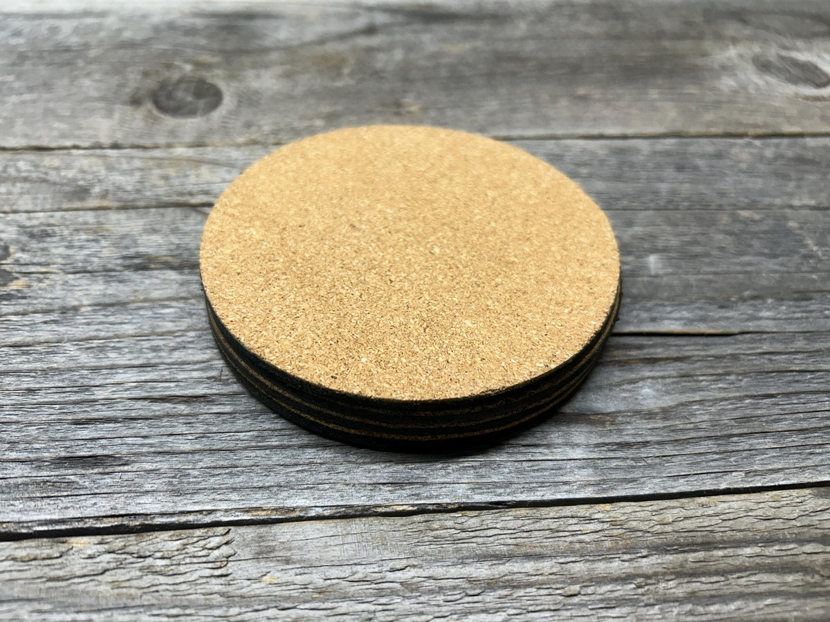 Set of 4 Coasters - Rawlings Black Heart of the Hide Horween Leather!