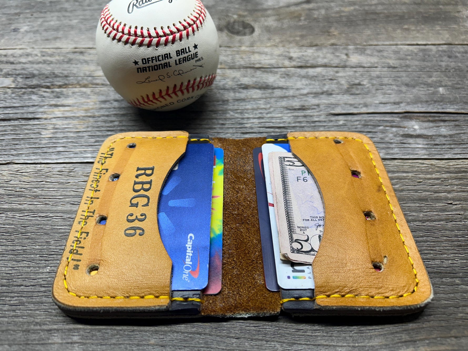 Vintage Rawlings Dale Murphy Baseball Glove Wallet!