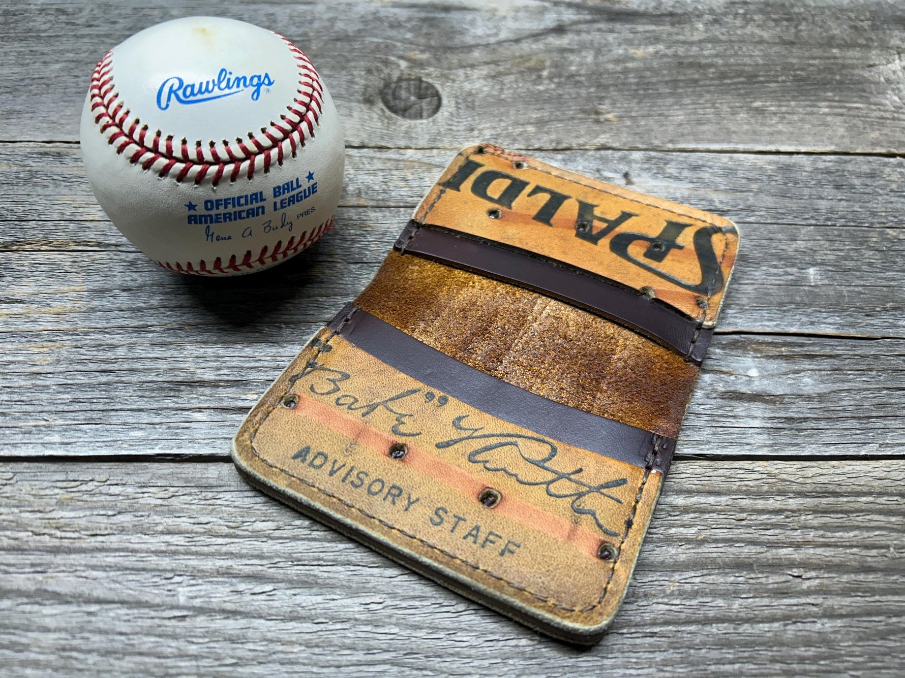 Vintage Spalding Babe Ruth Baseball Glove Wallet!!