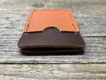 New Style! Horween (Wilson) NBA Basketball Leather Top Loading Wallet with Hidden 3rd Pocket!!