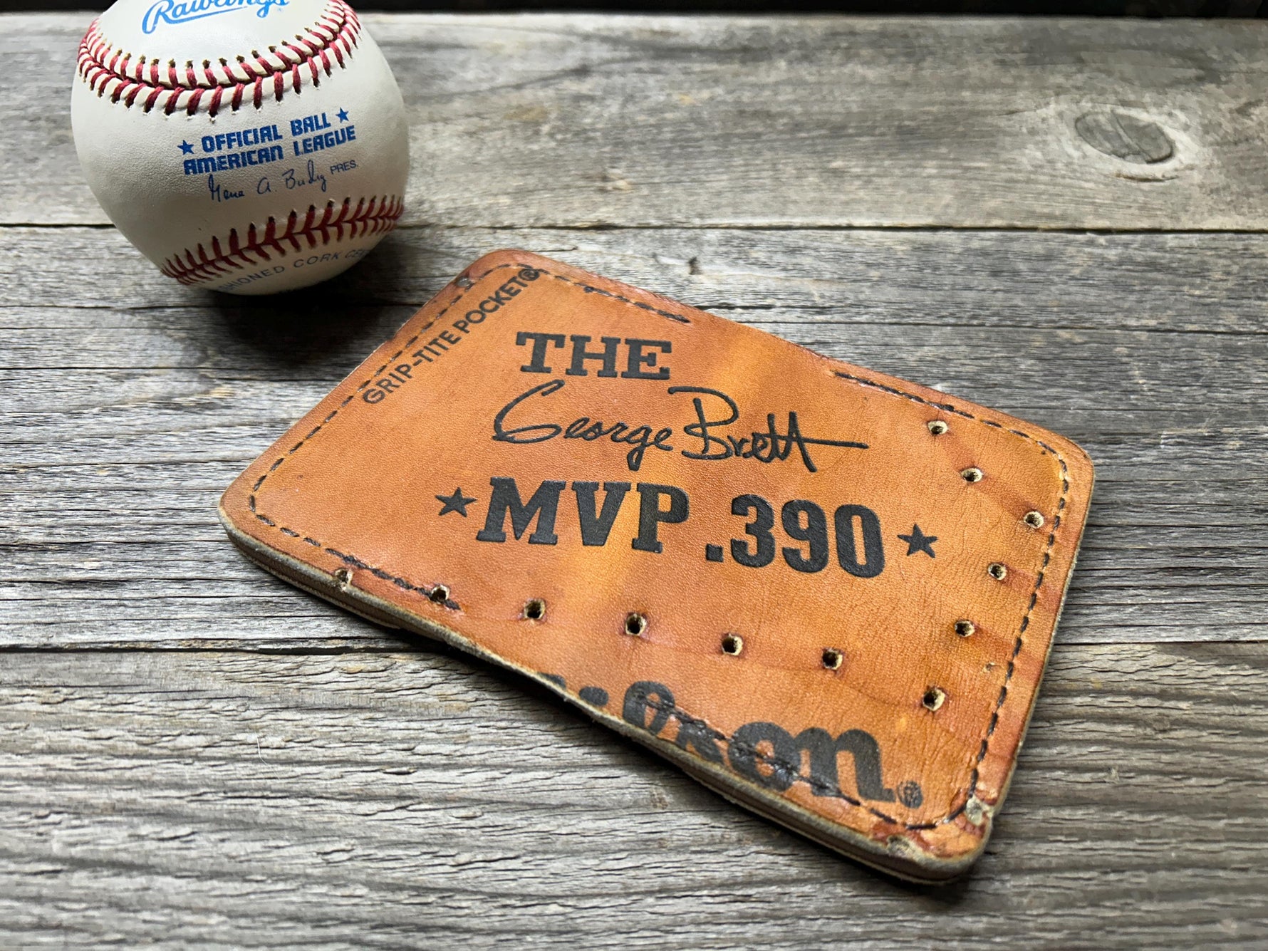 Wilson George Brett MVP Baseball Glove Wallet!!