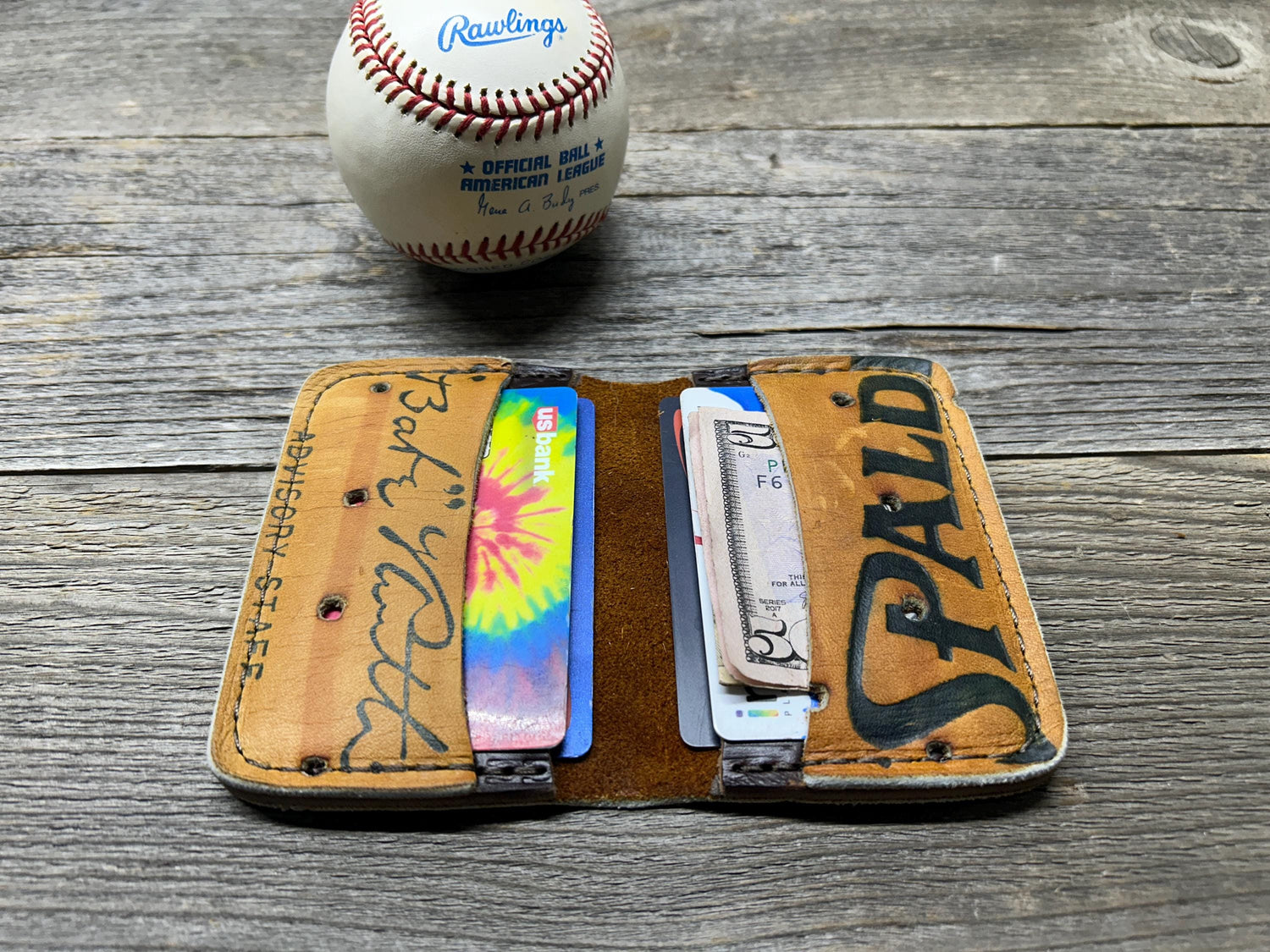 Vintage Spalding Babe Ruth Baseball Glove Wallet!!