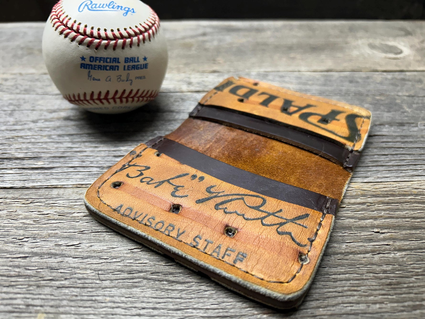Vintage Spalding Babe Ruth Baseball Glove Wallet!!