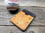 Top Loading Baseball Glove Wallet with Hidden 3rd Pocket!! Minimalist Front Pocket Wallet!