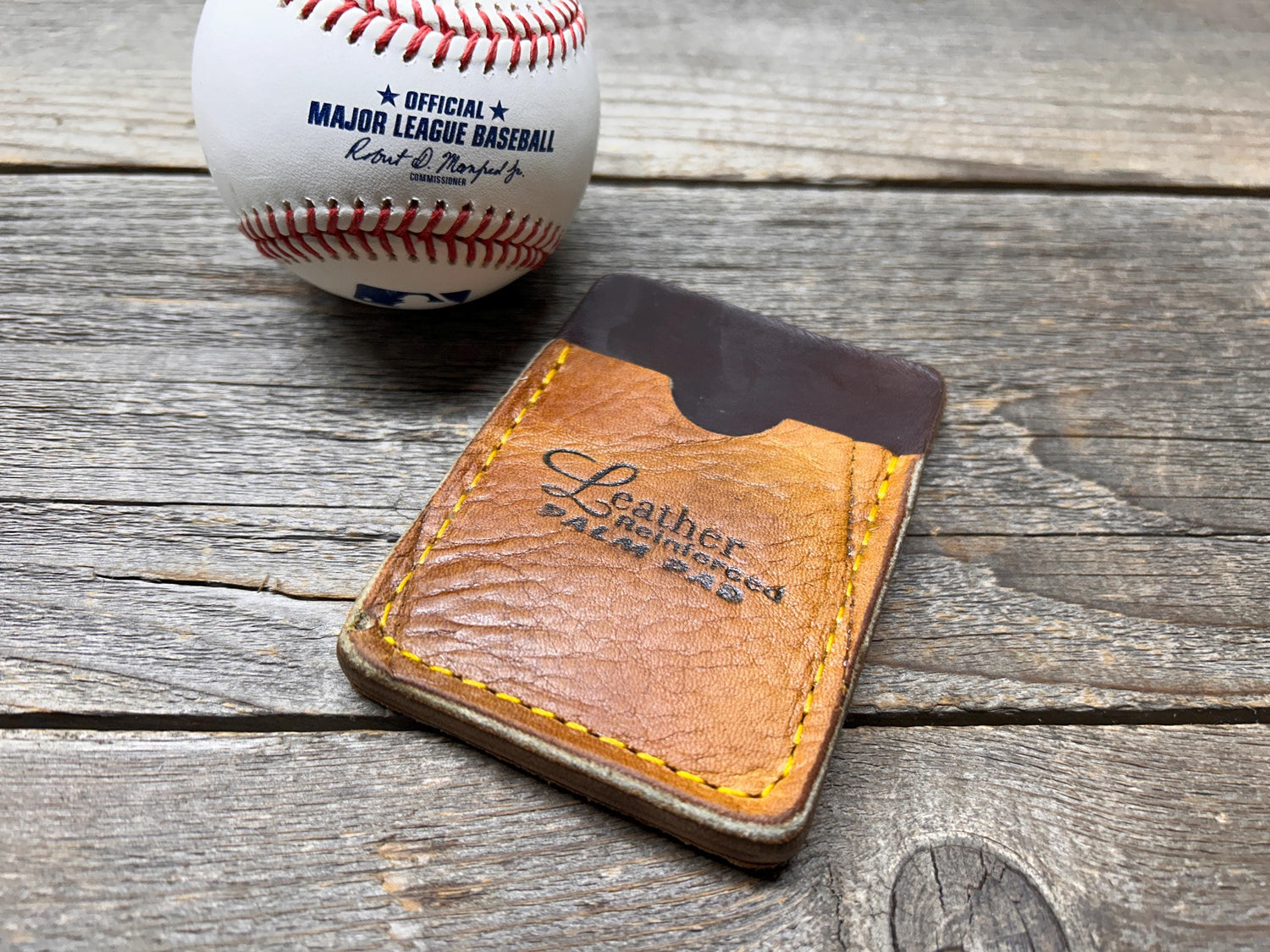 Top Loading Baseball Glove Wallet with Hidden 3rd Pocket!! Minimalist Front Pocket Wallet!