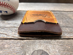 Top Loading Baseball Glove Wallet with Hidden 3rd Pocket!! Minimalist Front Pocket Wallet!