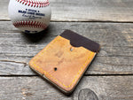 Top Loading Mizuno Baseball Glove Wallet with Hidden 3rd Pocket!! Minimalist Front Pocket Wallet!