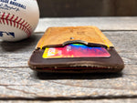 Top Loading Mizuno Baseball Glove Wallet with Hidden 3rd Pocket!! Minimalist Front Pocket Wallet!