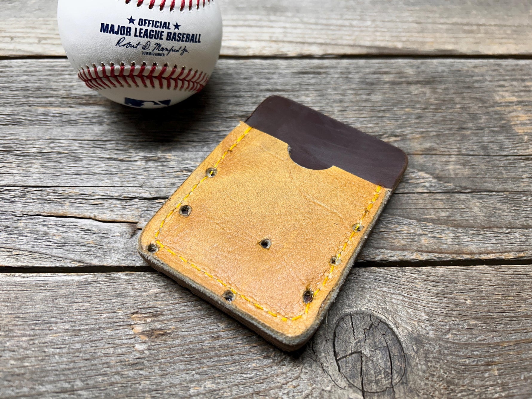 Rawlings Top Loading Baseball Glove Wallet with Hidden 3rd Pocket!! Minimalist Front Pocket Wallet!