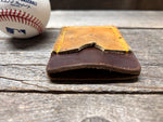 Top Loading Baseball Glove Wallet with Hidden 3rd Pocket!! Minimalist Front Pocket Wallet!