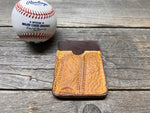 Top Loading Baseball Glove Wallet with Hidden 3rd Pocket!! Minimalist Front Pocket Wallet!