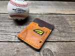 Top Loading Mizuno Baseball Glove Wallet with Hidden 3rd Pocket!! Minimalist Front Pocket Wallet!
