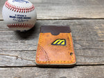 Top Loading Mizuno Baseball Glove Wallet with Hidden 3rd Pocket!! Minimalist Front Pocket Wallet!