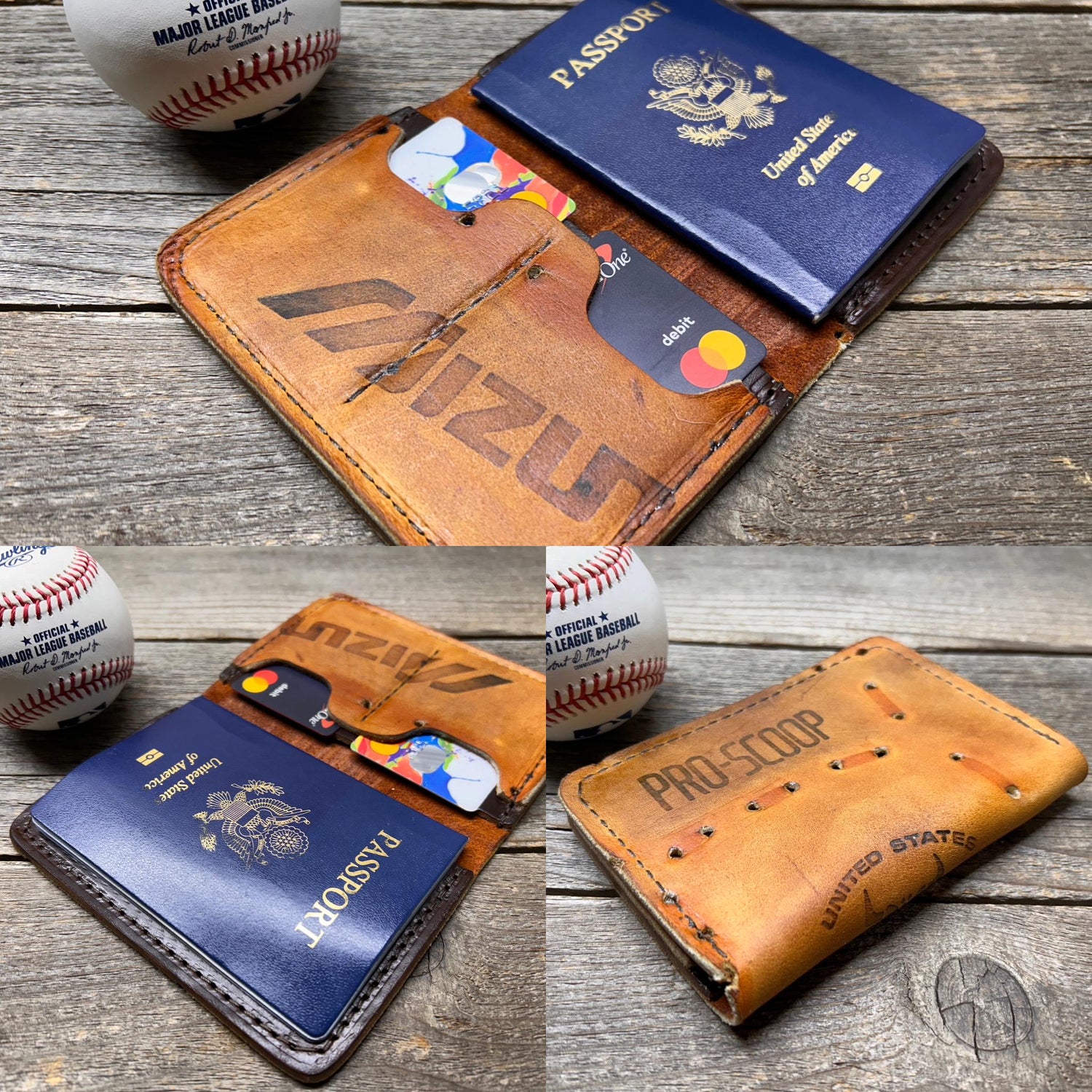 Vintage Mizuno Baseball Glove Passport Cover!