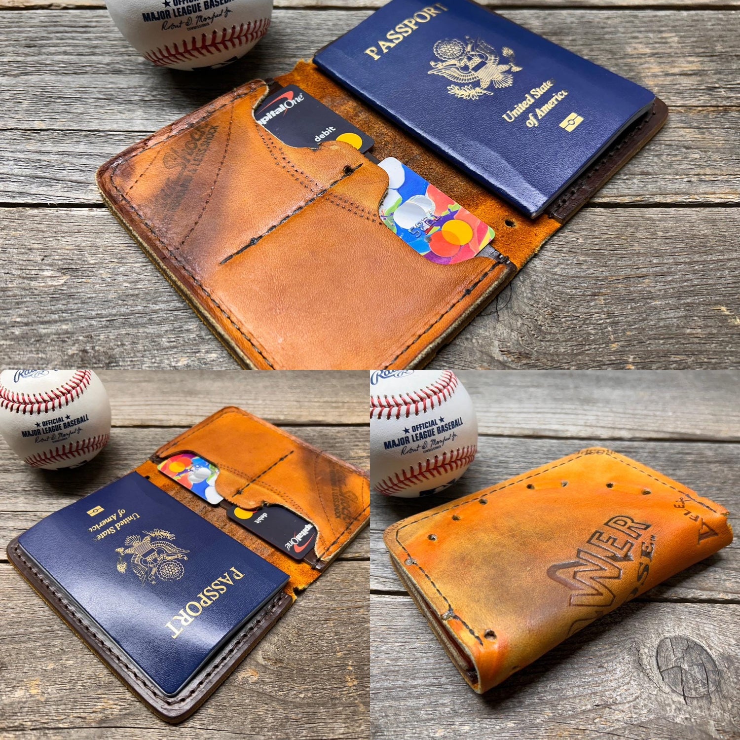 Vintage Mizuno Baseball Glove Passport Cover!