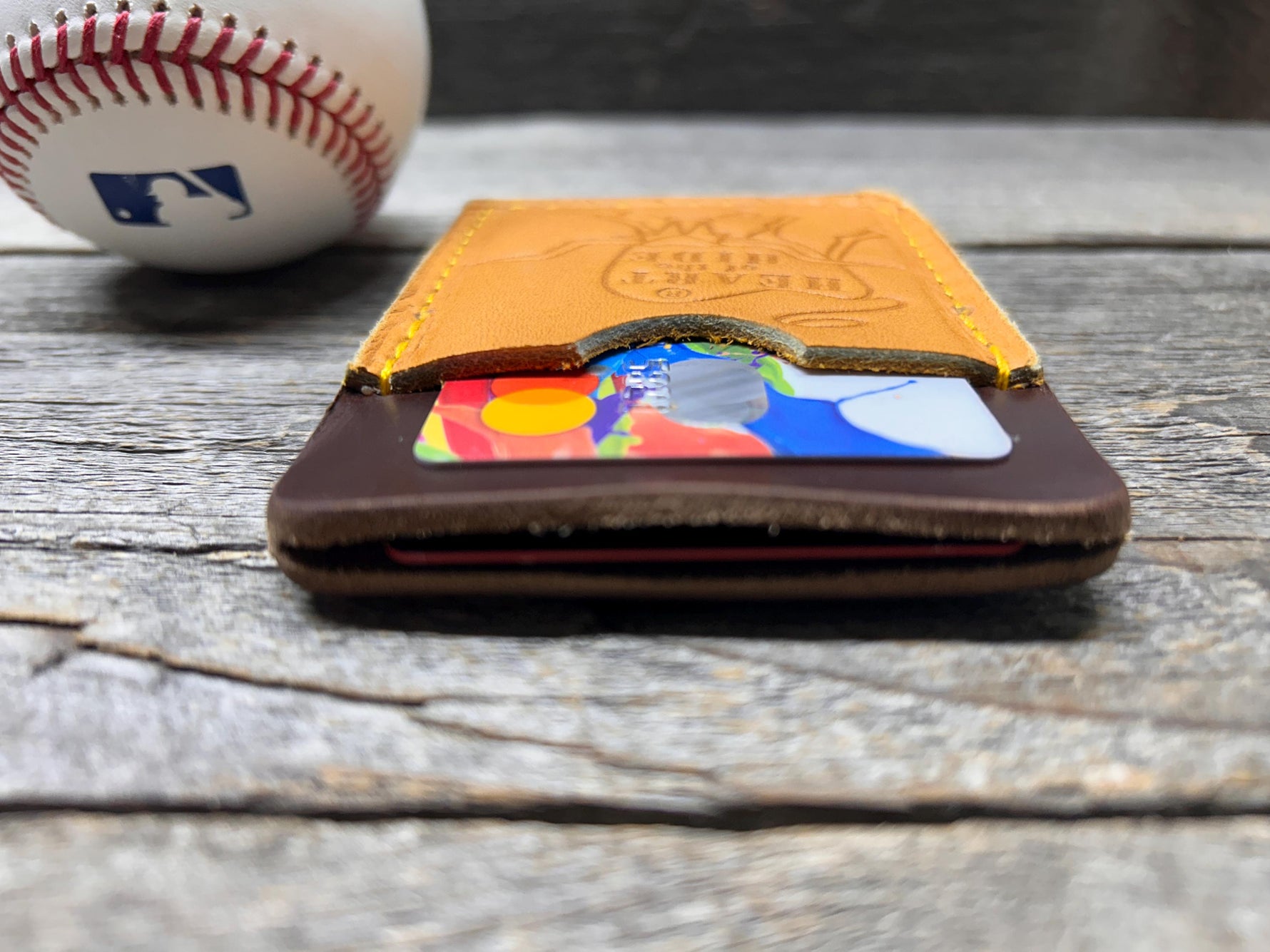 CLEARANCE Rawlings Heart of the Hide Horween Top Loading Baseball Glove Wallet with Hidden 3rd Pocket!!