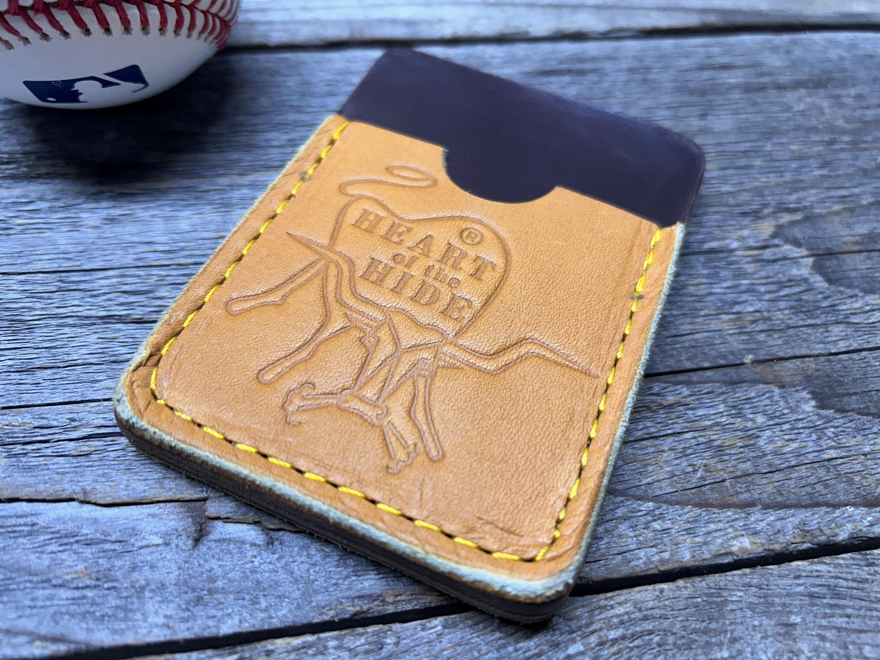 CLEARANCE Rawlings Heart of the Hide Horween Top Loading Baseball Glove Wallet with Hidden 3rd Pocket!!