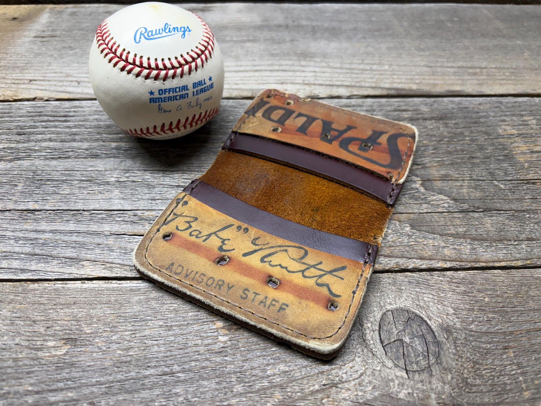 Vintage Spalding Babe Ruth Baseball Glove Wallet!!