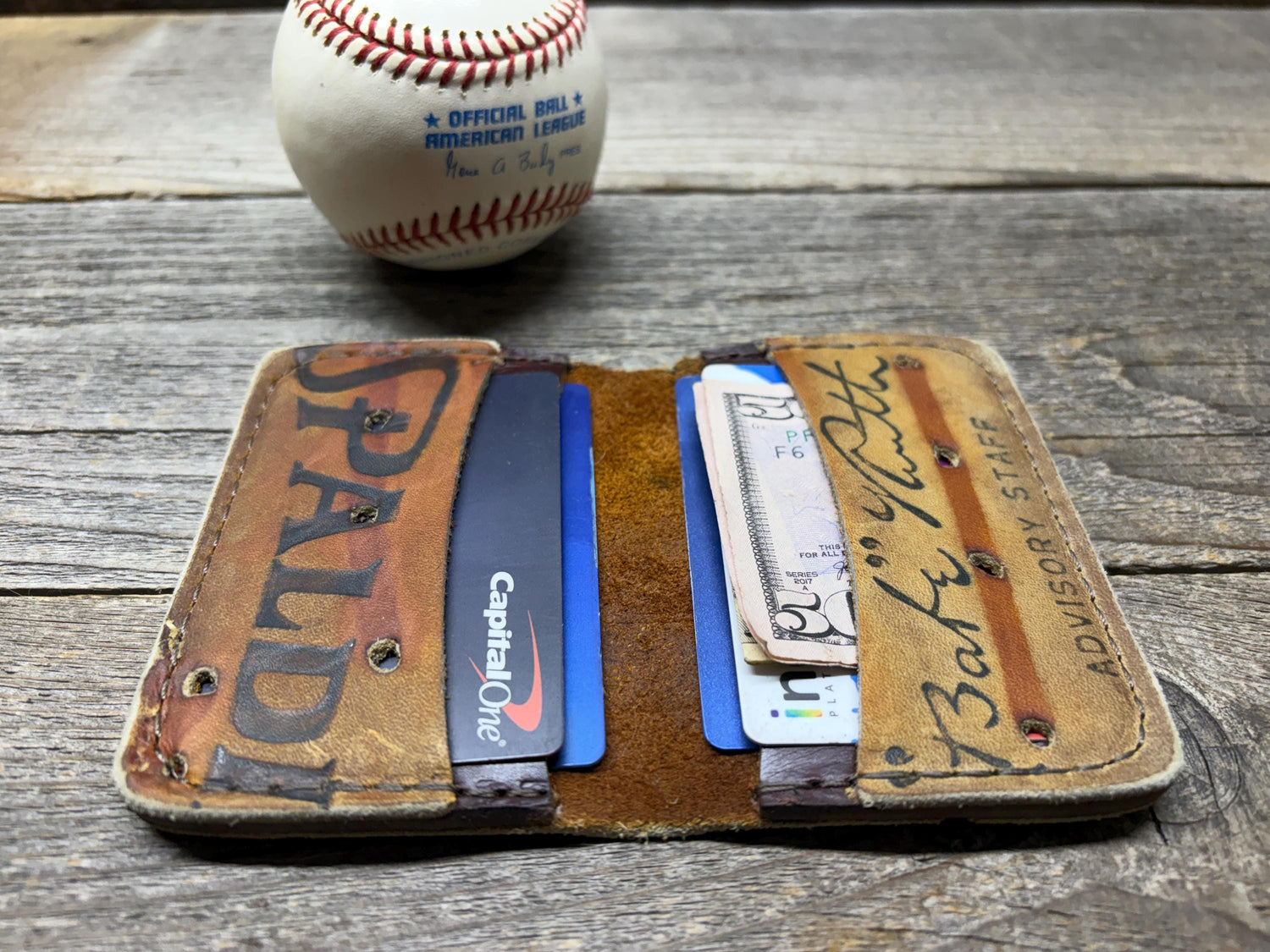 Vintage Spalding Babe Ruth Baseball Glove Wallet!!