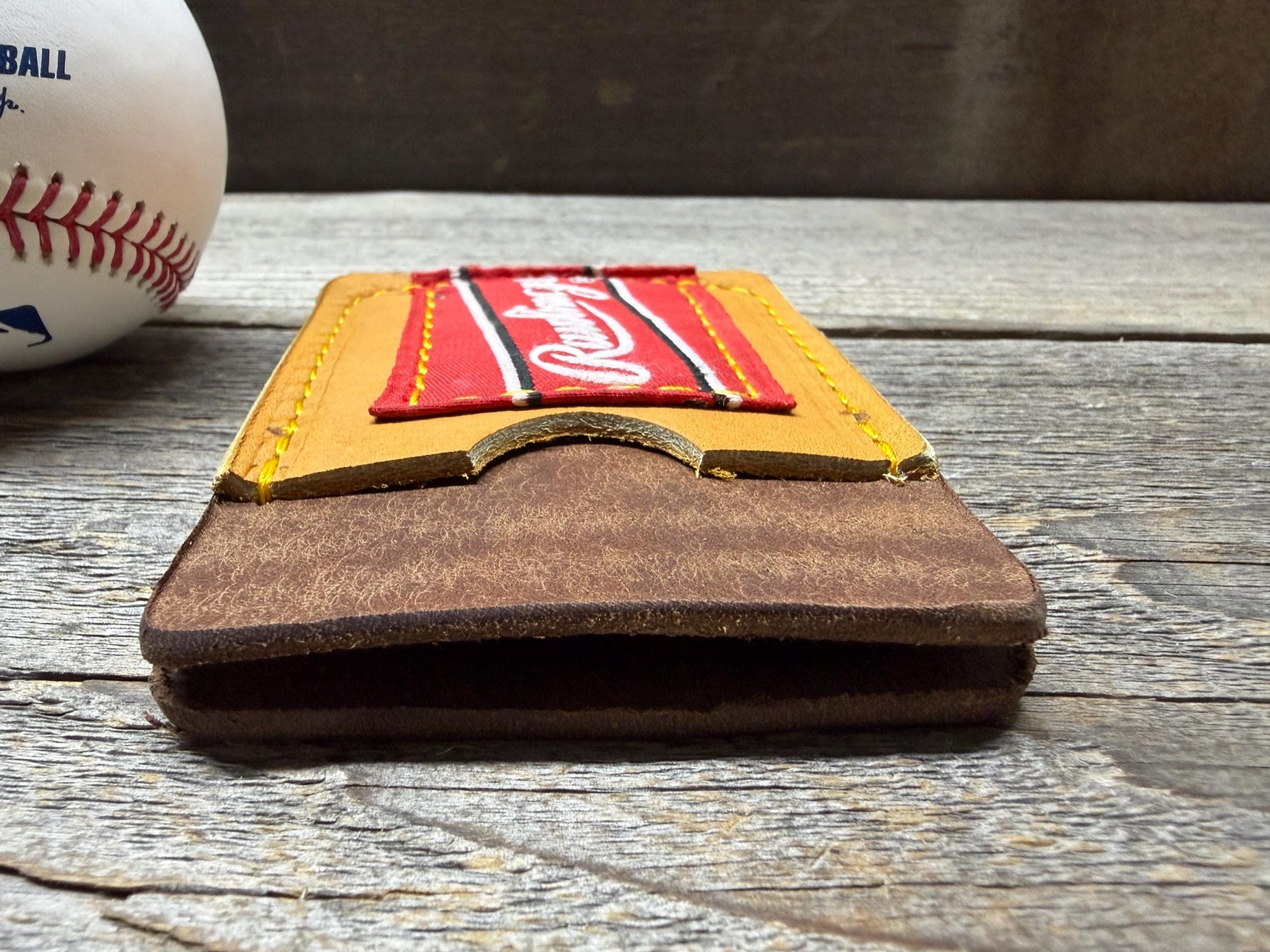 Rawlings Heart of the Hide Horween Top Loading Baseball Glove Wallet with Hidden 3rd Pocket!!