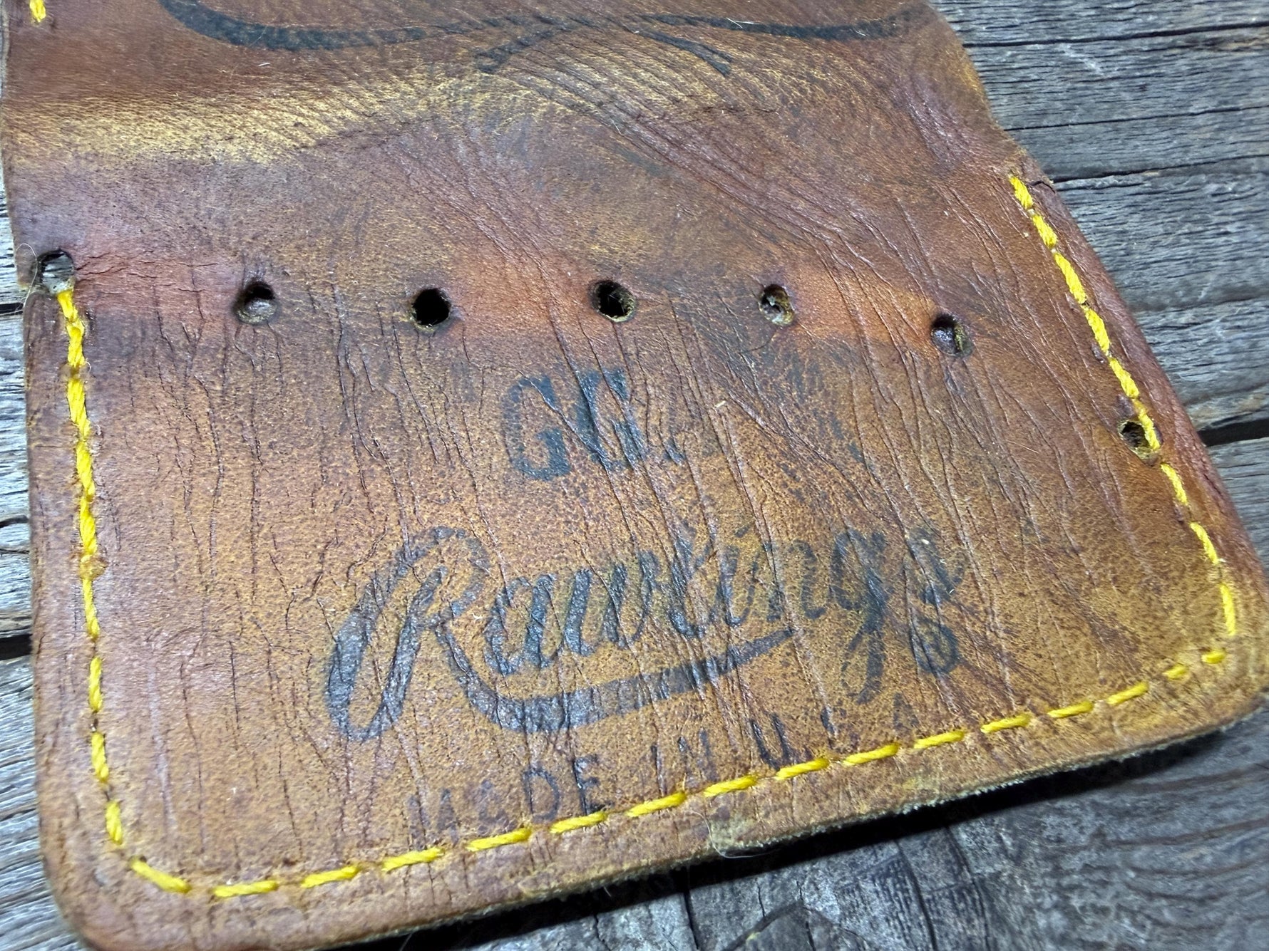 Vintage Made in USA Rawlings GGA Major League All Star Baseball Glove Wallet!