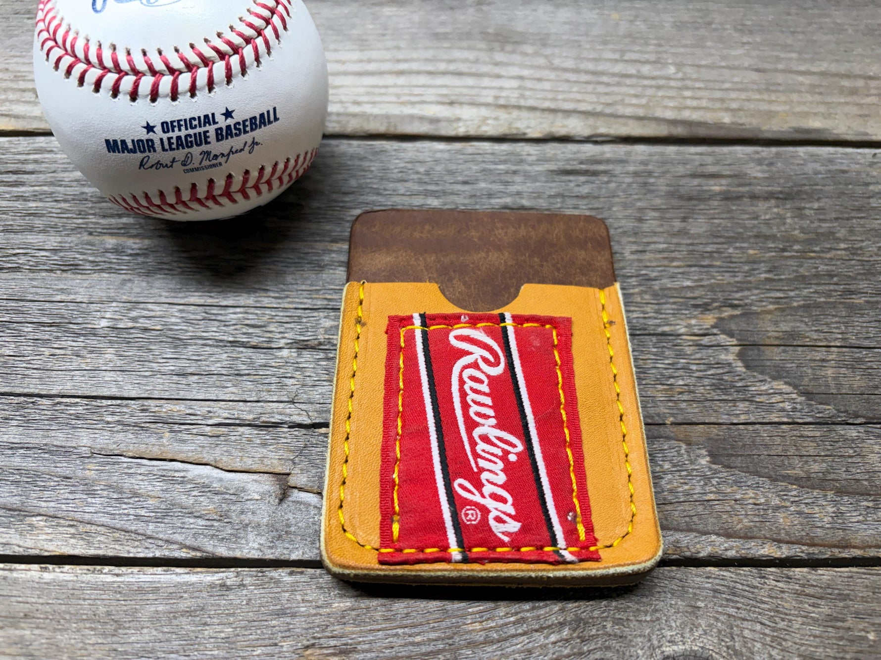 Rawlings Heart of the Hide Horween Top Loading Baseball Glove Wallet with Hidden 3rd Pocket!!