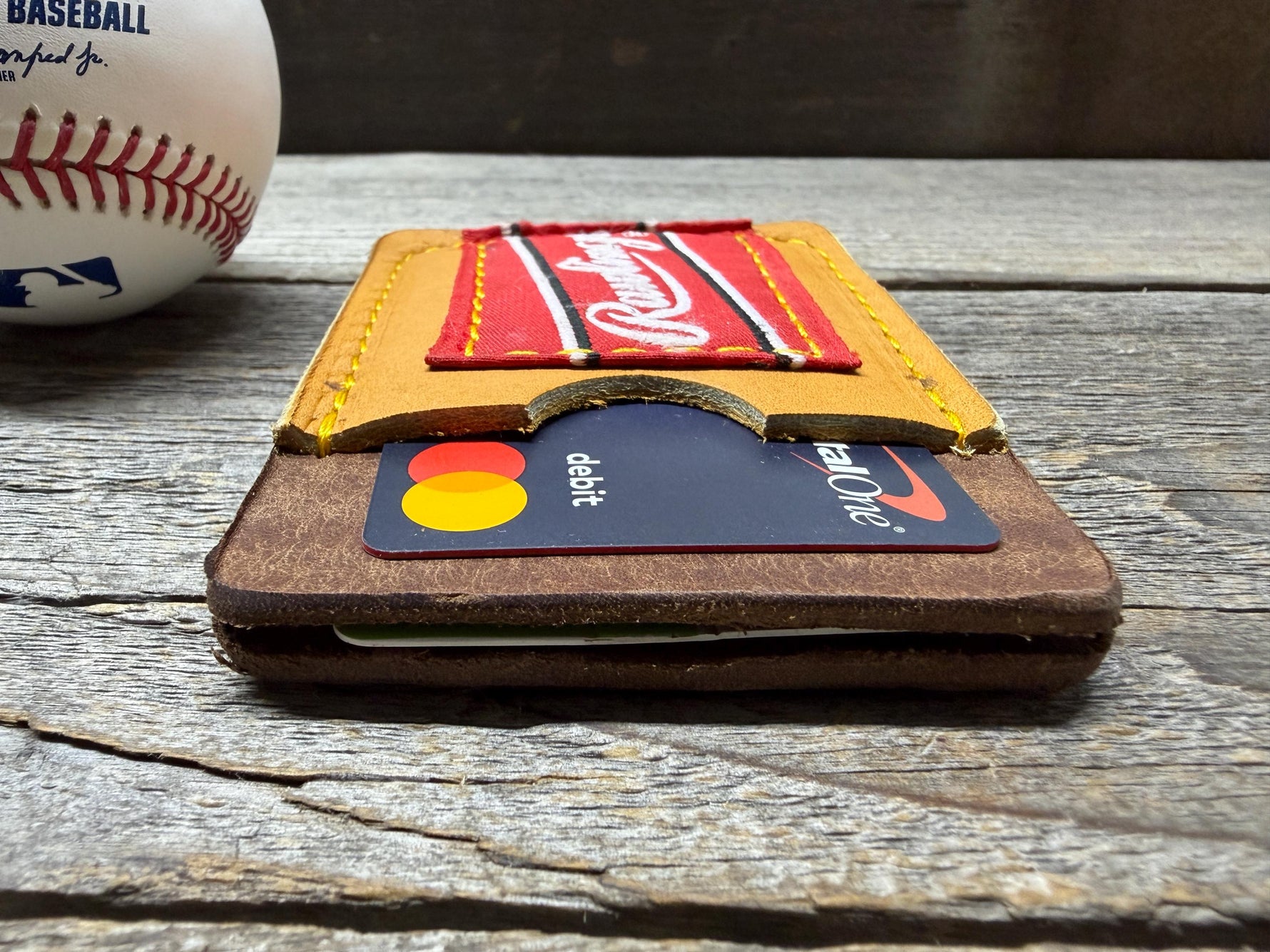 Rawlings Heart of the Hide Horween Top Loading Baseball Glove Wallet with Hidden 3rd Pocket!!