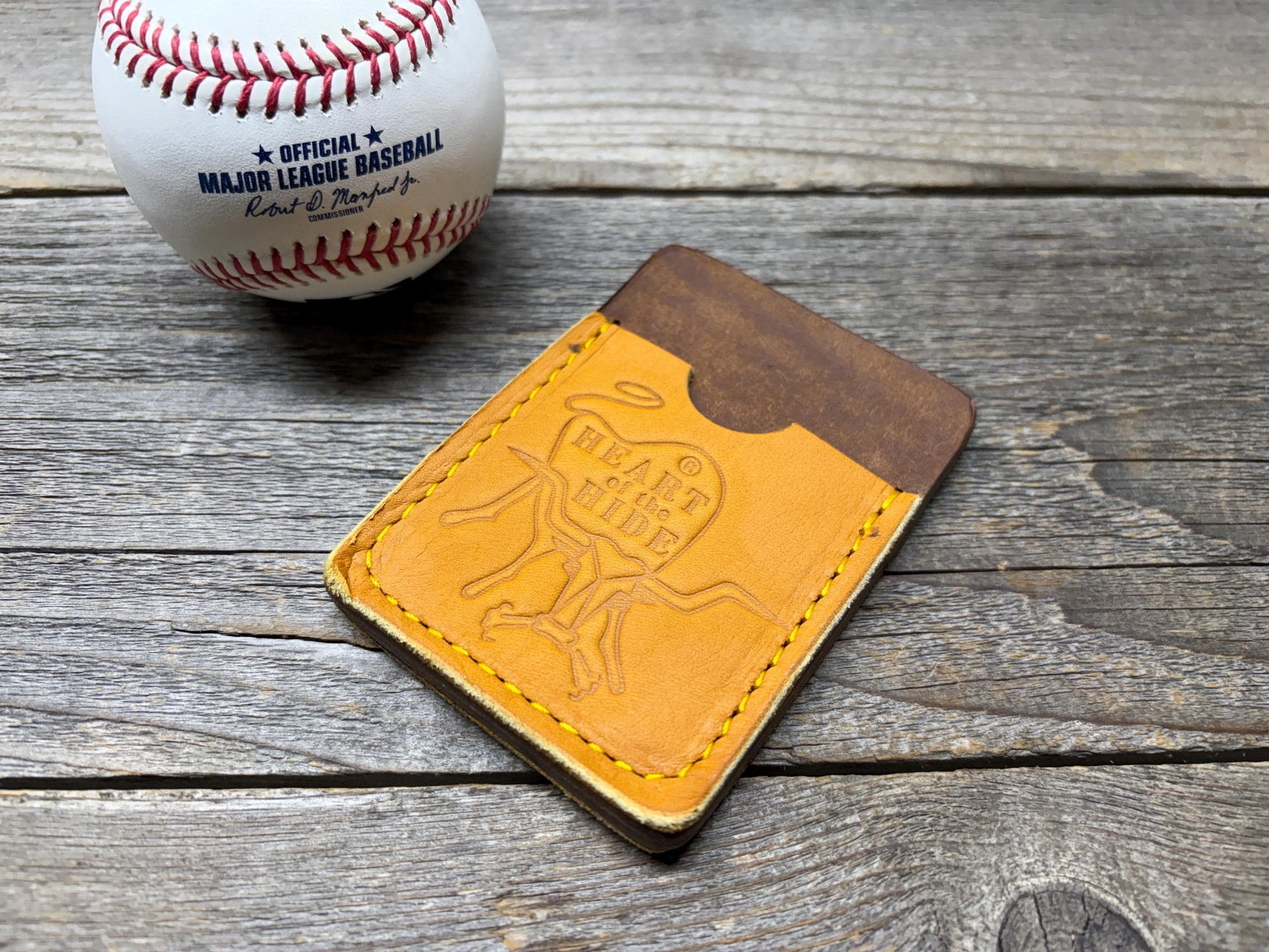Rawlings Heart of the Hide Horween Top Loading Baseball Glove Wallet with Hidden 3rd Pocket!!