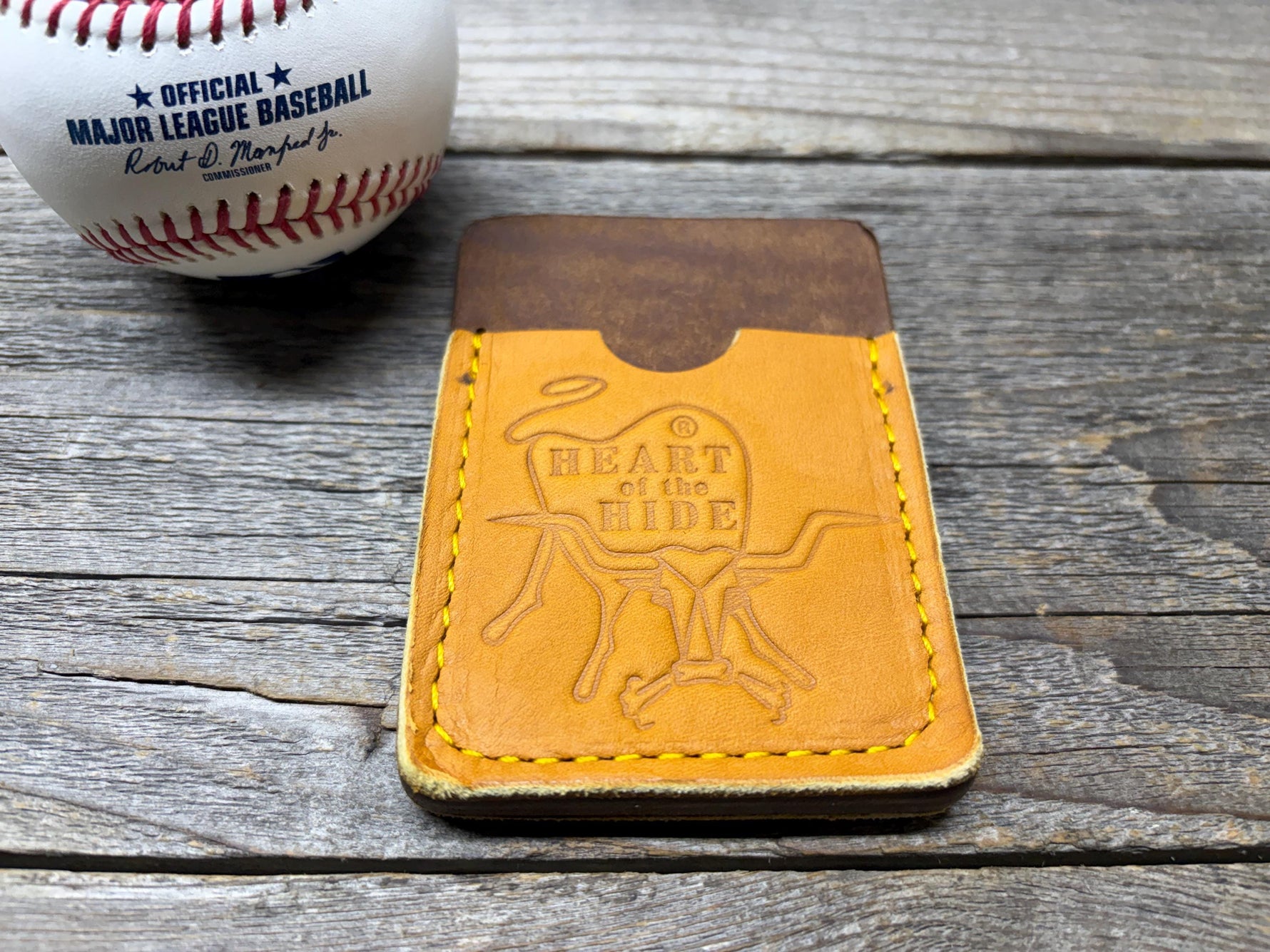 Rawlings Heart of the Hide Horween Top Loading Baseball Glove Wallet with Hidden 3rd Pocket!!