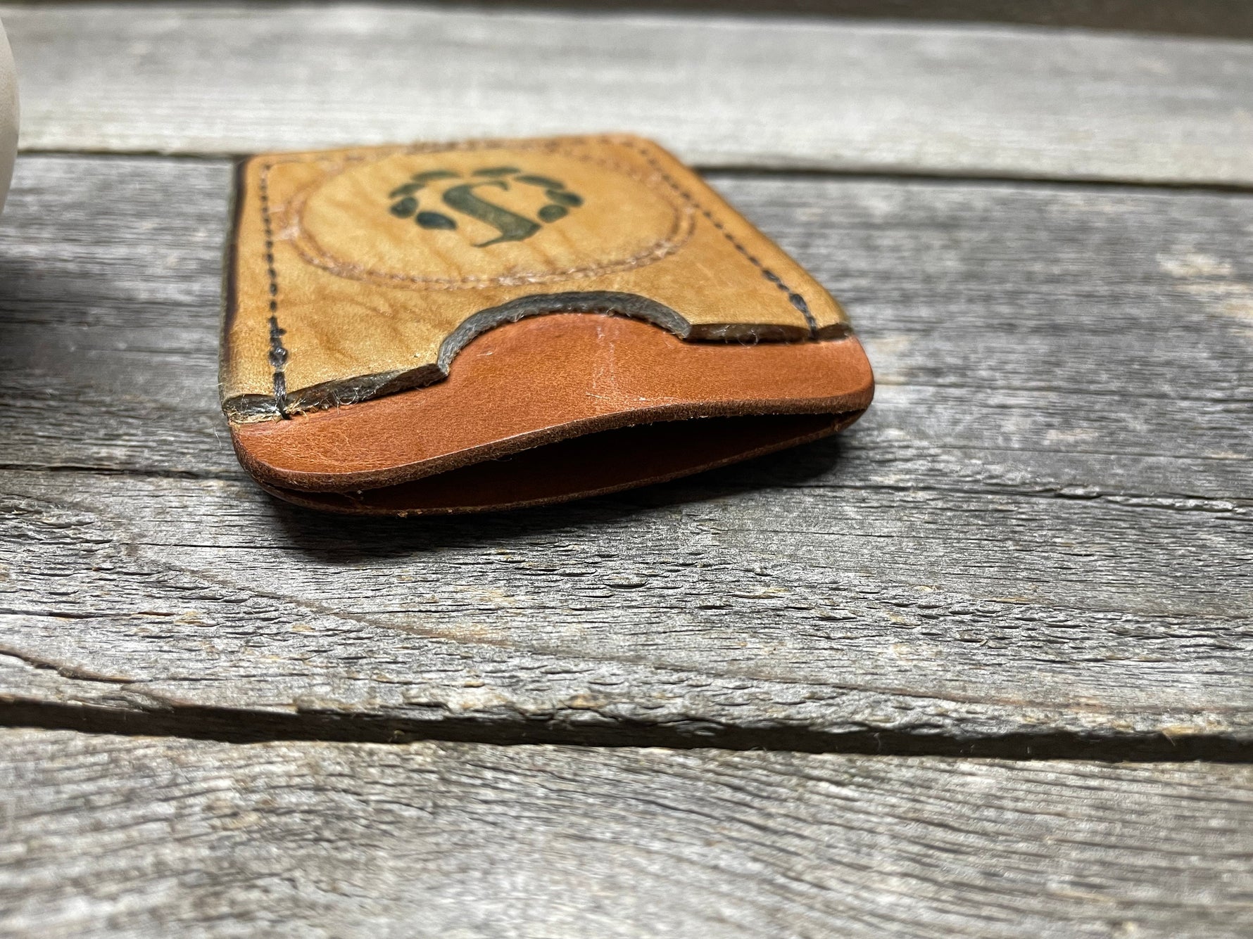 Vintage Spalding Top Loading Baseball Glove Wallet with Hidden 3rd Pocket!!