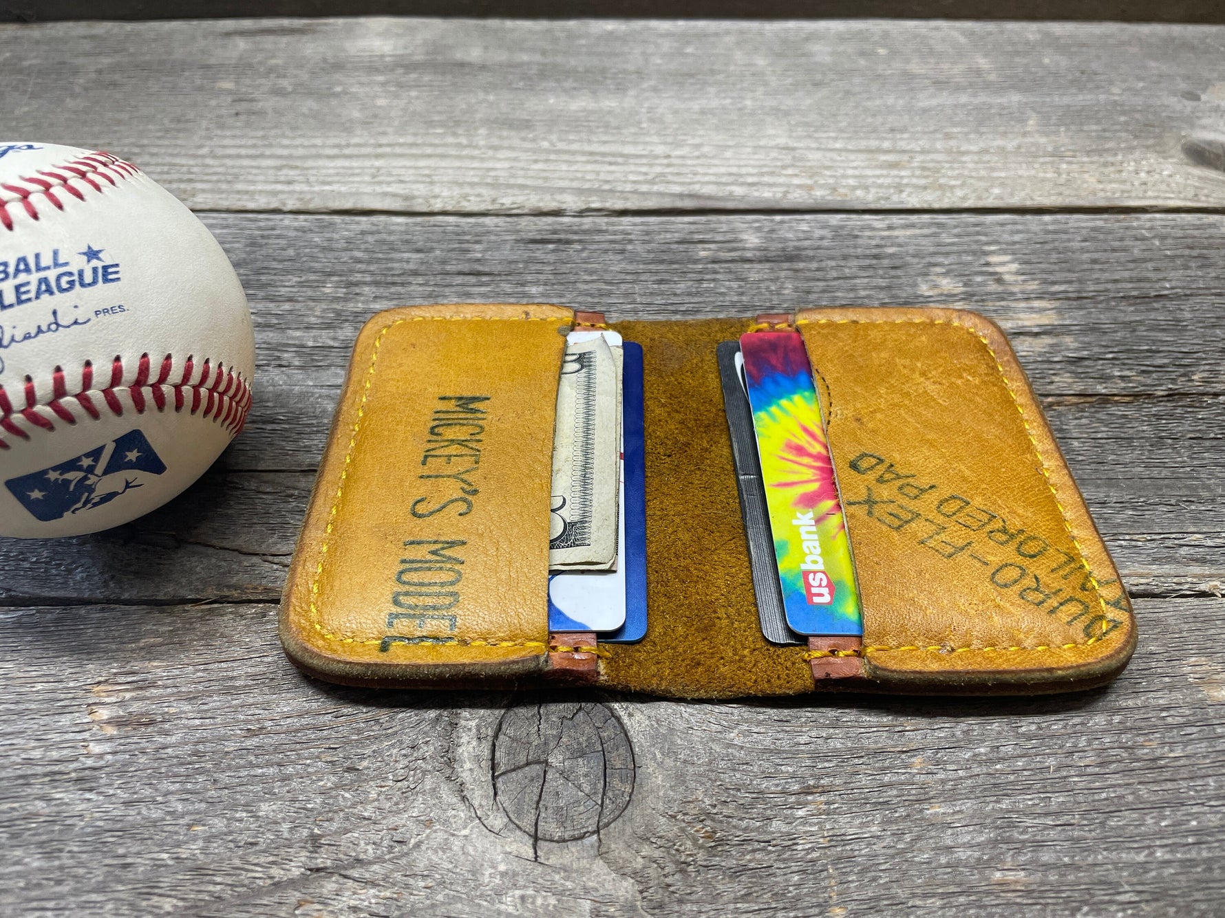 Vintage Mickey Mantle Baseball Glove Wallet!