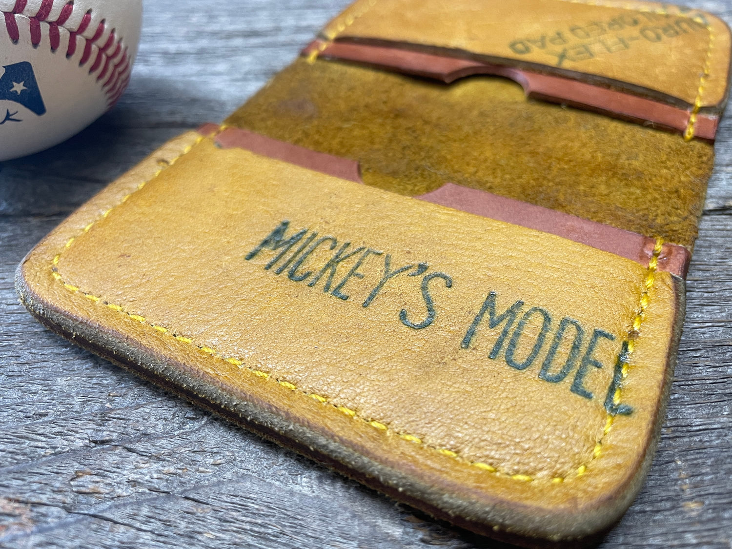 Vintage Mickey Mantle Baseball Glove Wallet!