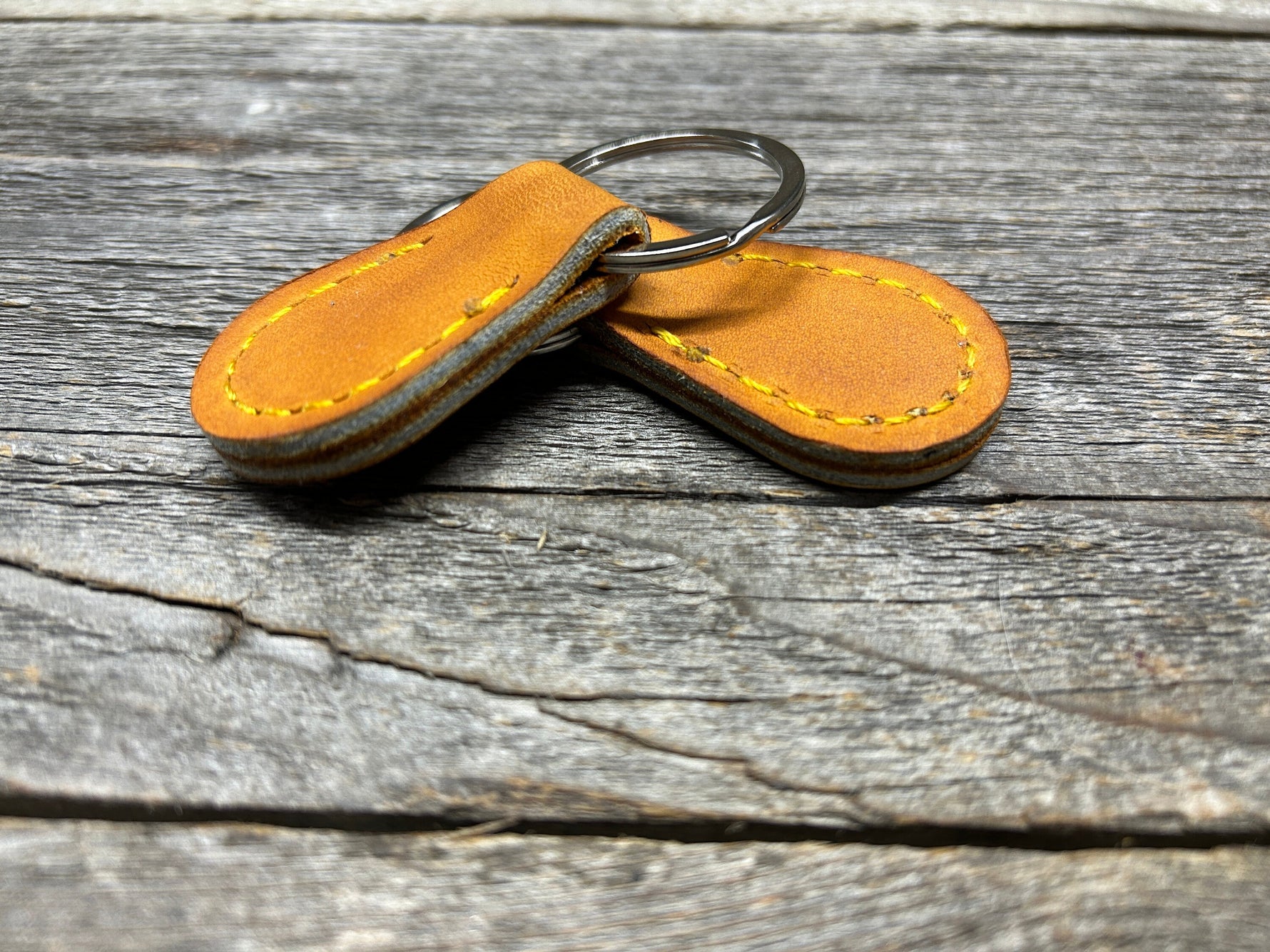 Set of 2! Horween (Heart of the Hide) Baseball key chain