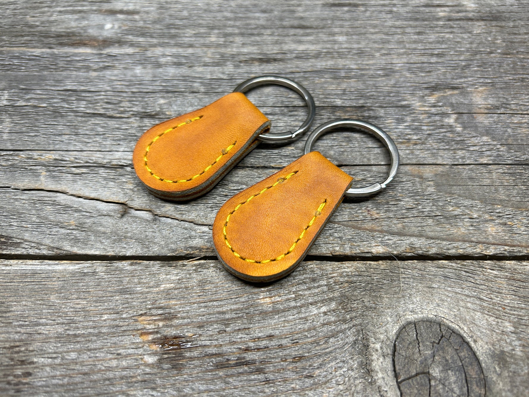 Set of 2! Horween (Heart of the Hide) Baseball key chain