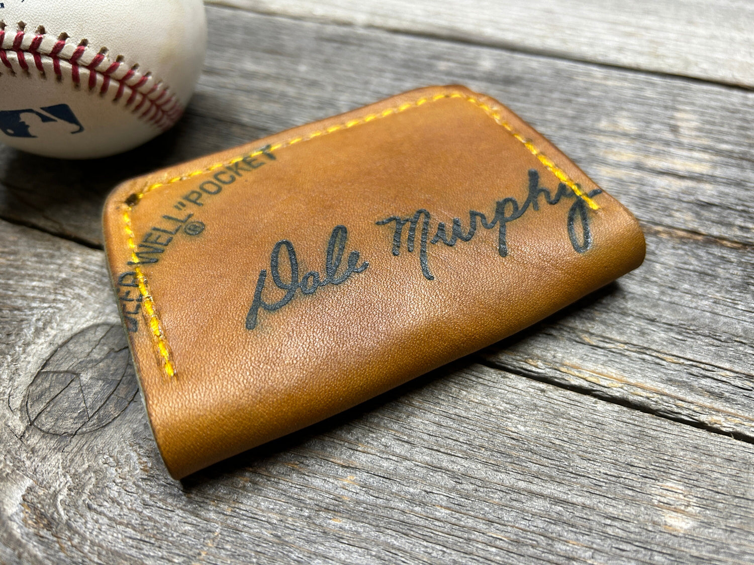 Vintage Rawlings Dale Murphy Baseball Glove Wallet!