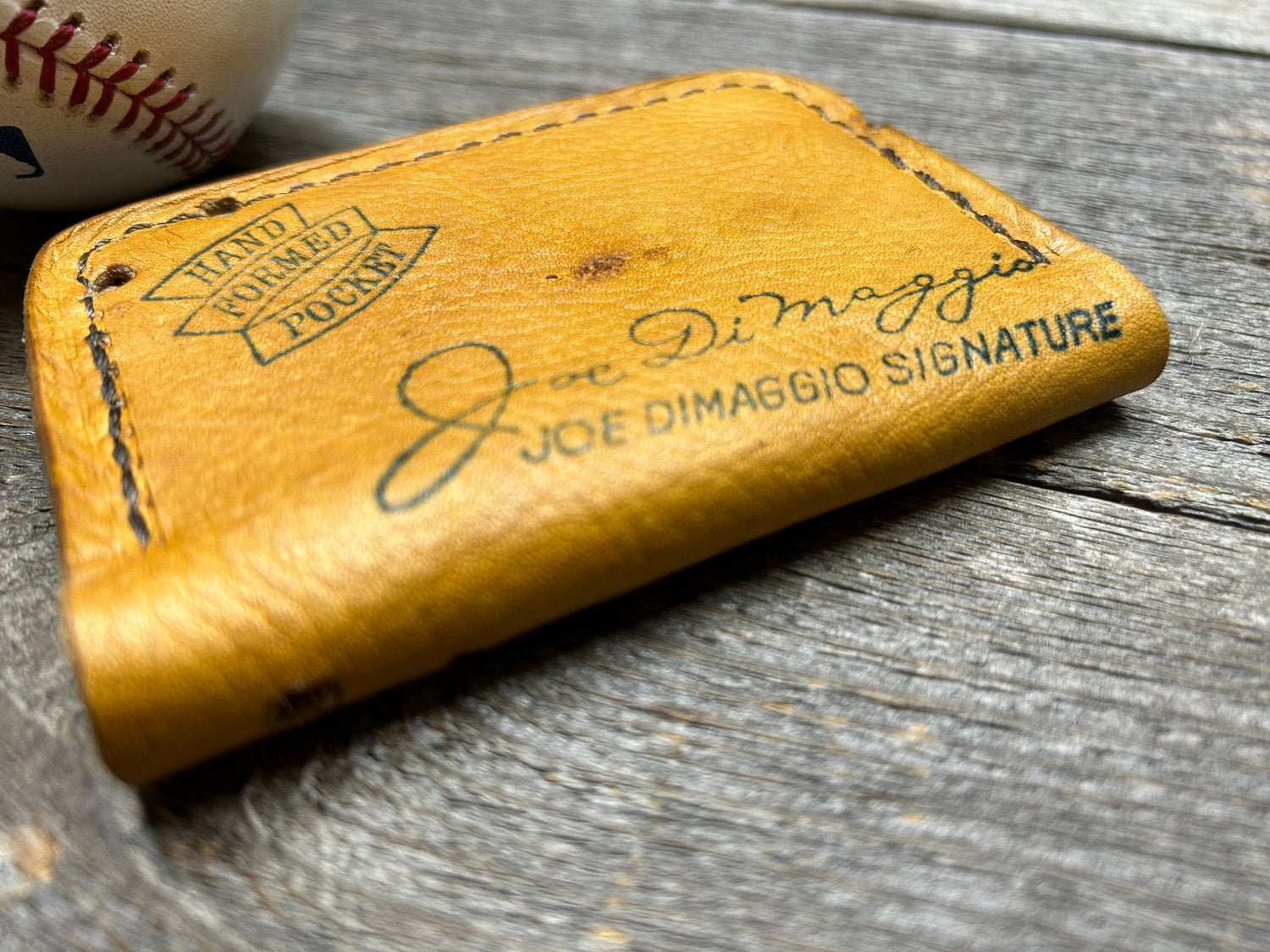 Vintage Hollander Joe DiMaggio Baseball Glove Wallet!