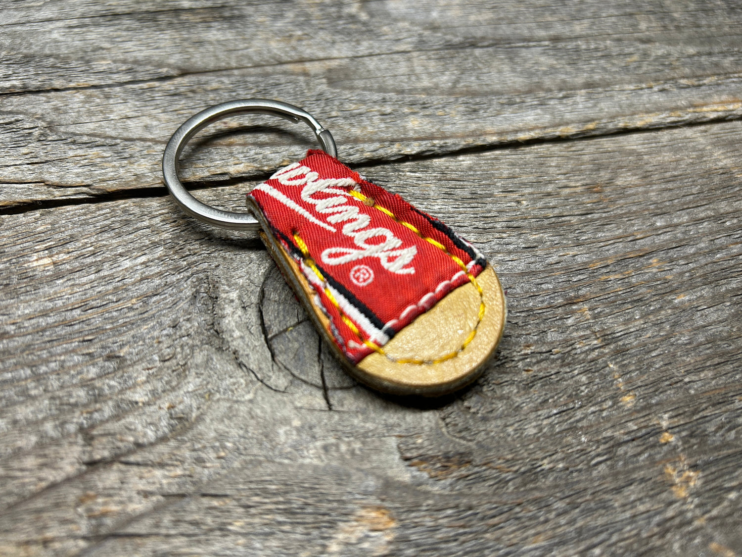 Vintage Rawlings Baseball Glove key chain with Authentic Patch