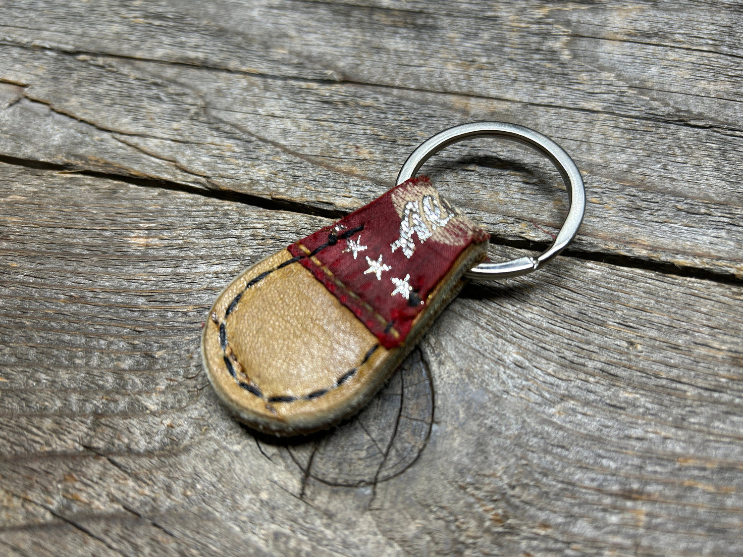 Vintage All Star Baseball Glove key chain with Authentic Patch