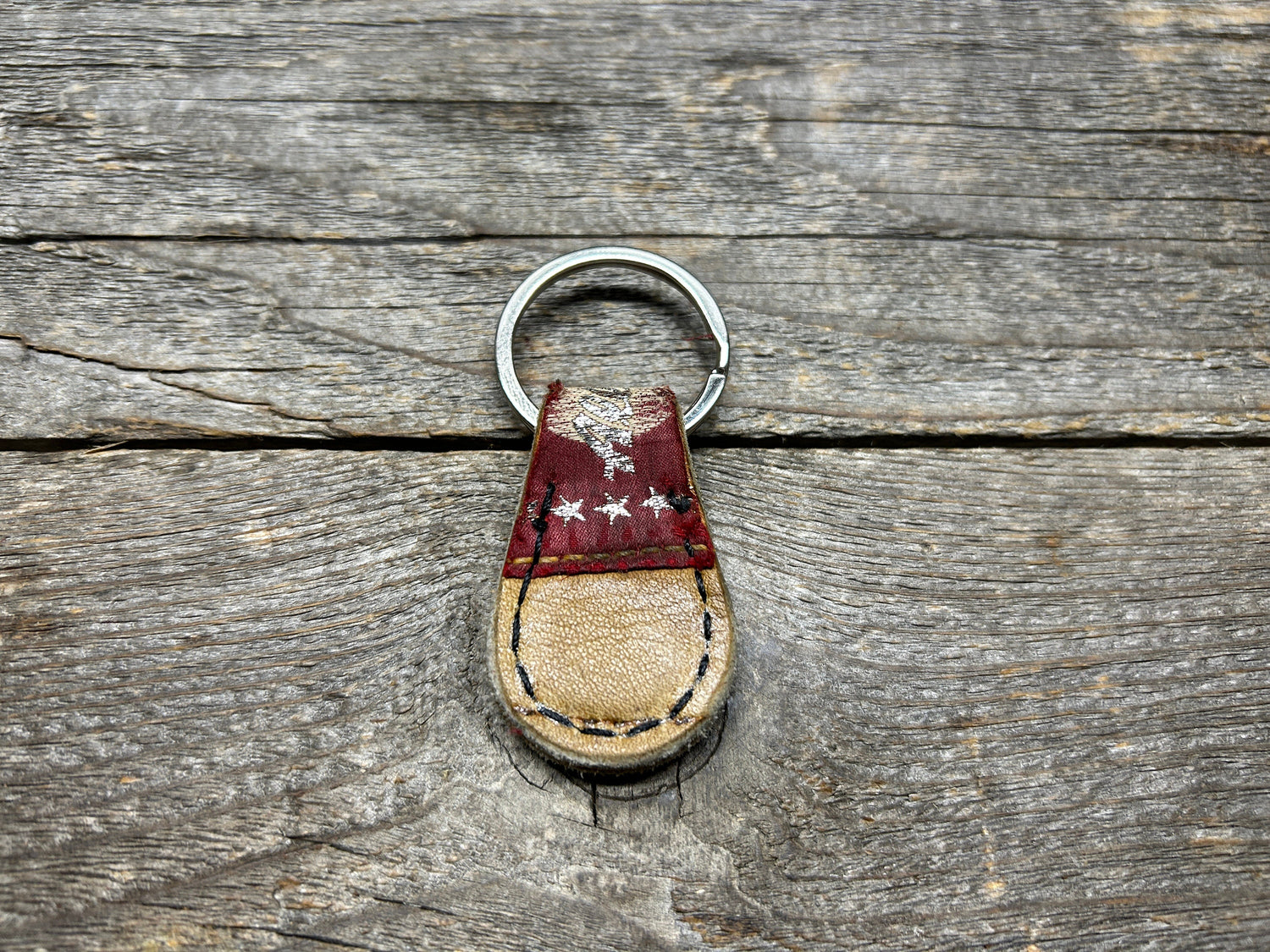 Vintage All Star Baseball Glove key chain with Authentic Patch