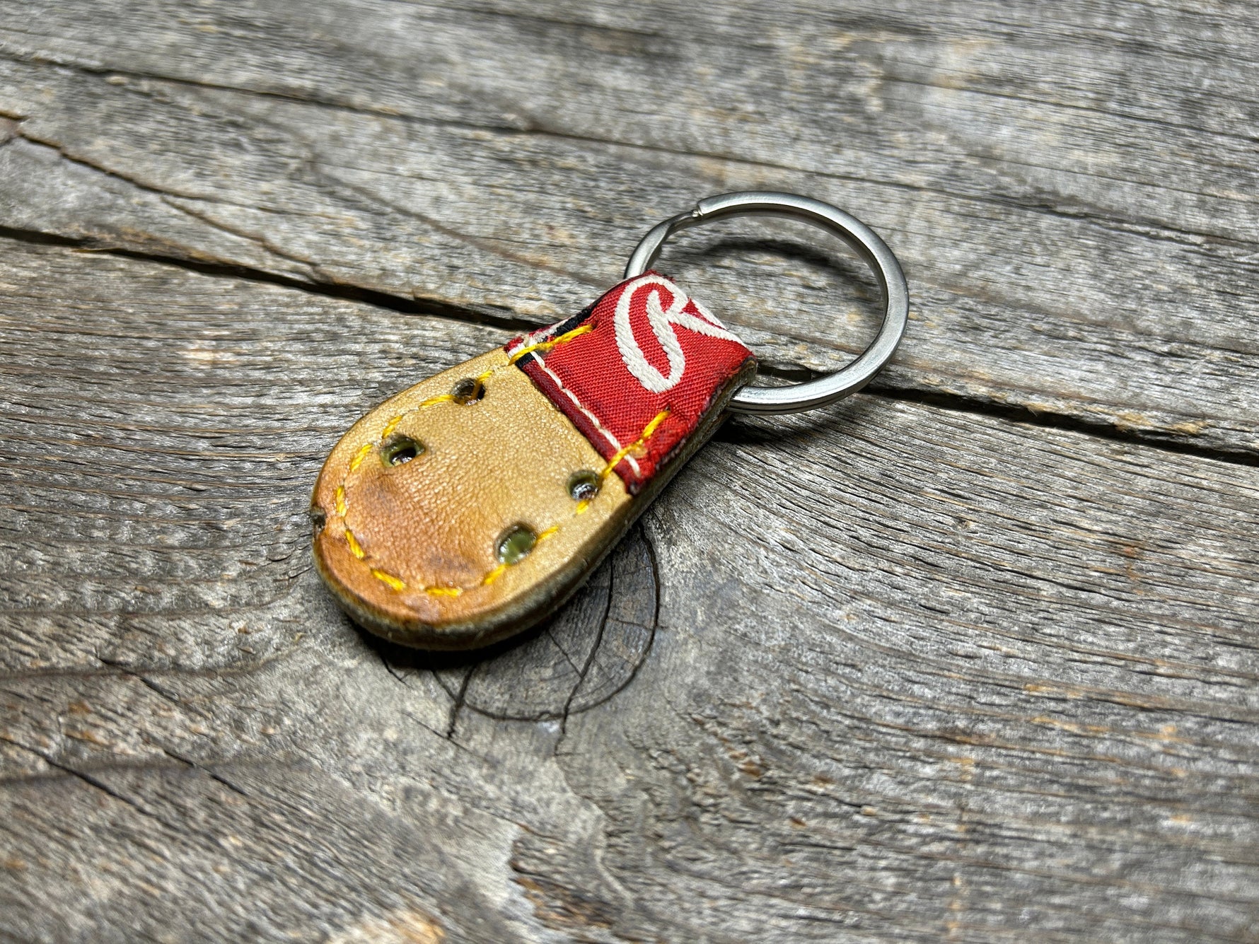 Vintage Rawlings Baseball Glove key chain with Authentic Patch