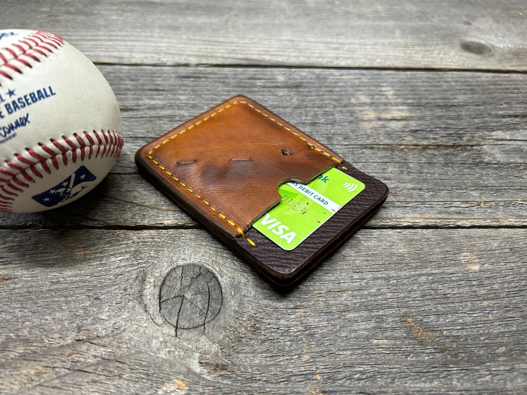 Rawlings Heart of the Hide Top Loading Baseball Glove Wallet with Hidden 3rd Pocket!!