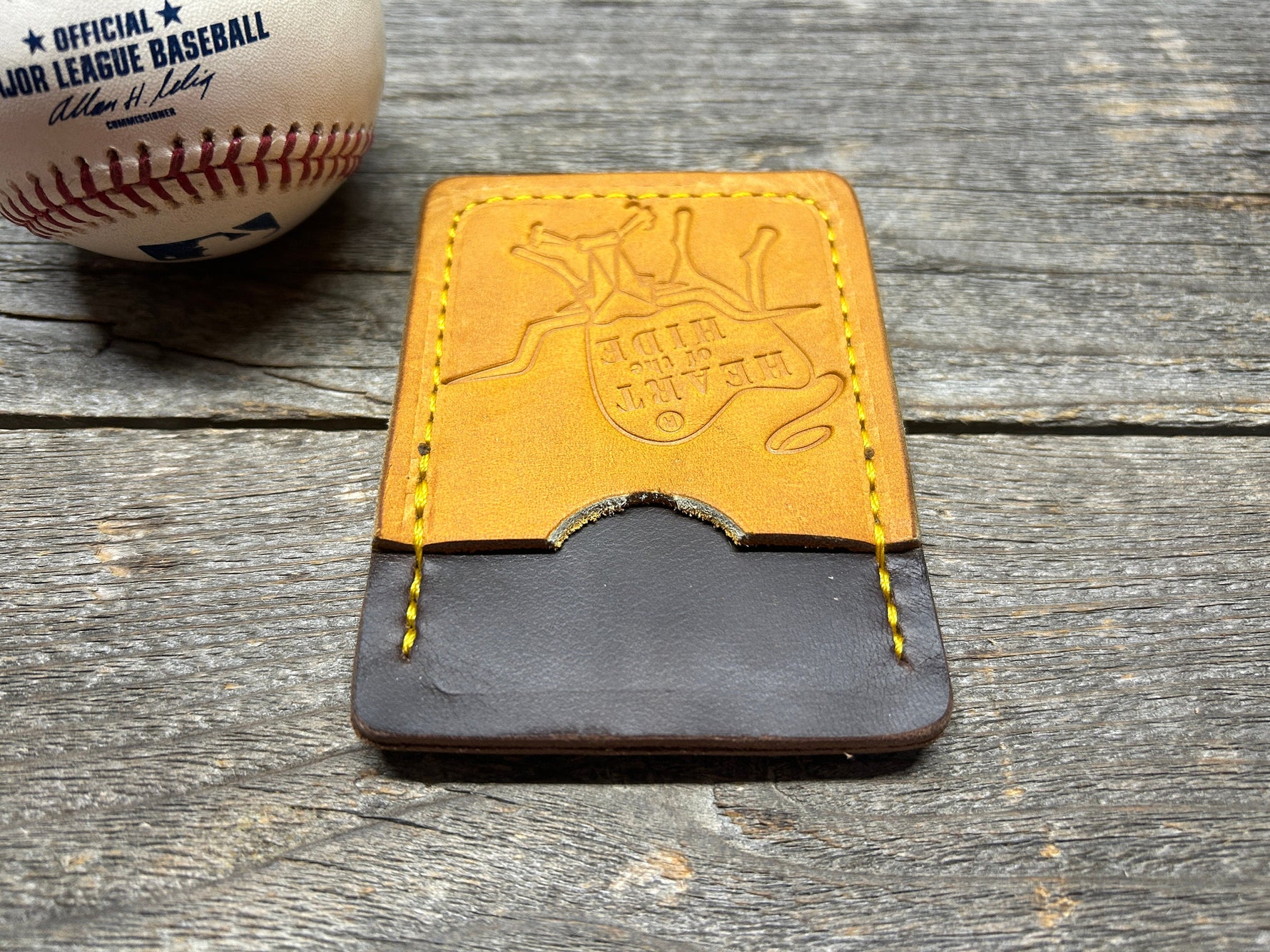 Rawlings Heart of the Hide Horween Top Loading Baseball Glove Wallet with Hidden 3rd Pocket!!