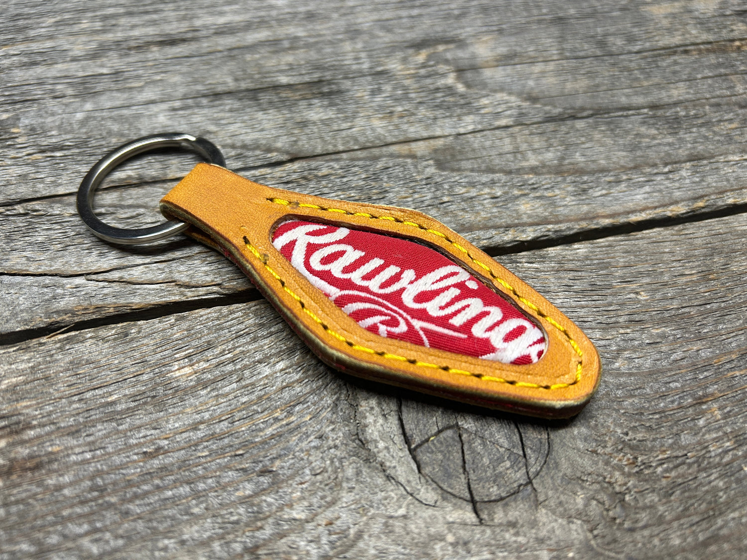 Rawlings - Horween Baseball Key Chain (vintage hotel key style)!