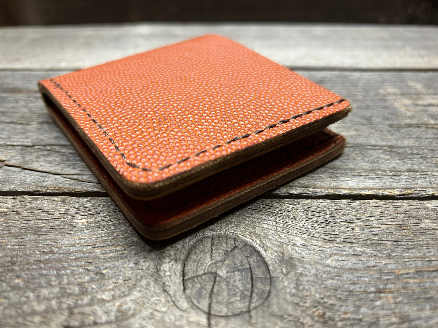 Horween (Wilson NBA Leather) Bifold Wallet!! BLEM!! See Pics!