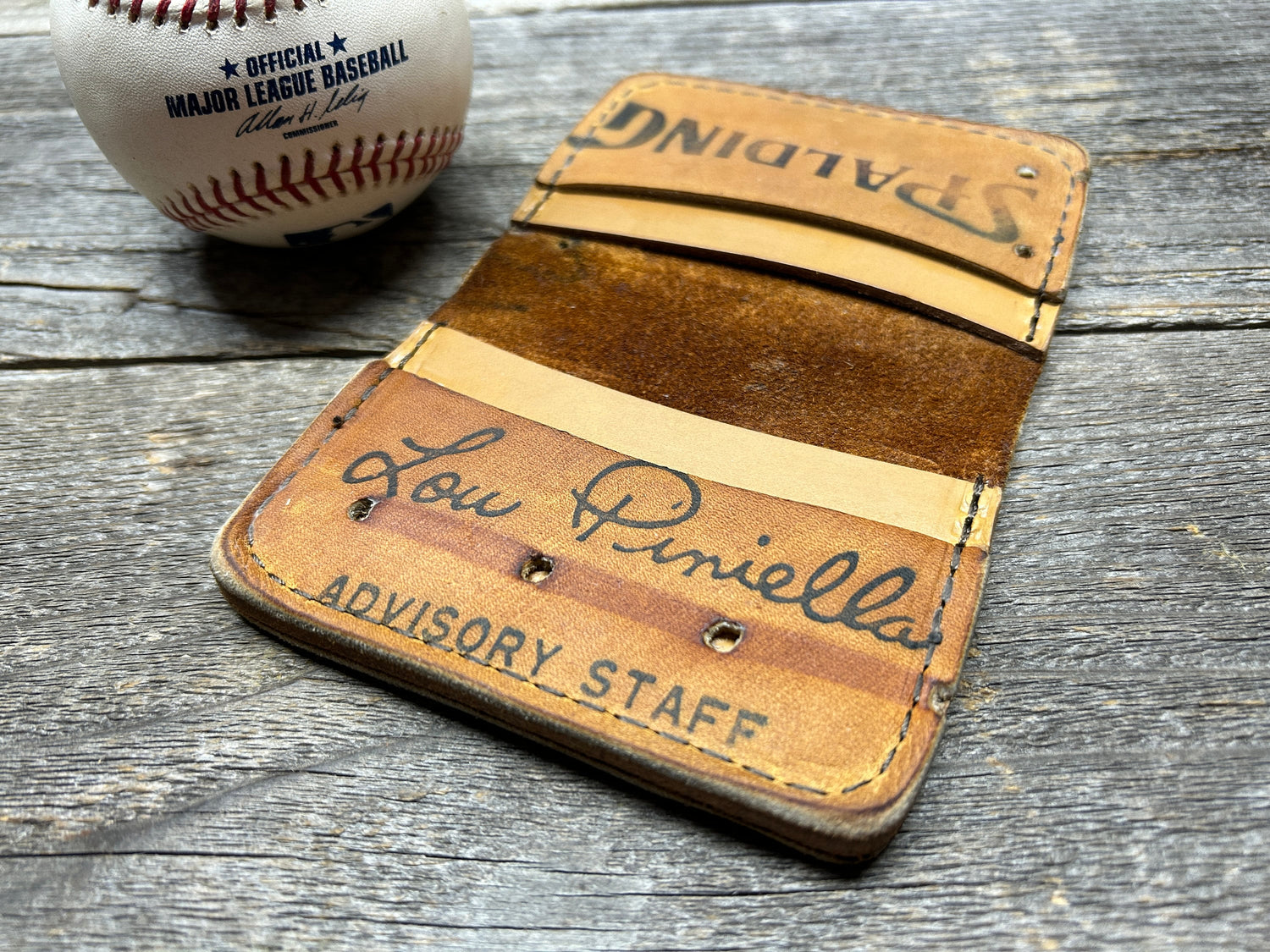 Vintage Spalding Lou Piniella Baseball Glove Wallet!